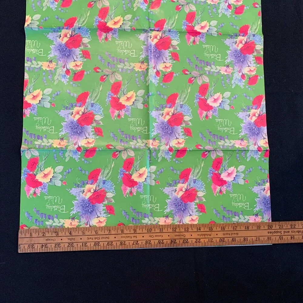 Vtg Gift Wrap Wrapping Paper Lot All Occasion Ephemera Scrapbooking Junk Journal